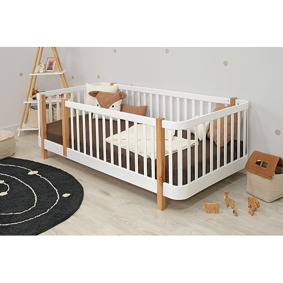 Lit enfant Montessori en hêtre Kate - blanc