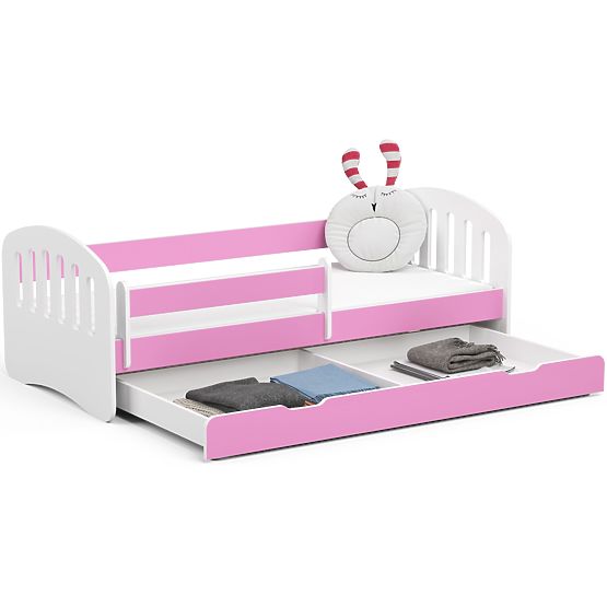 Lit enfant PLAY 180x80 Rose + Matelas