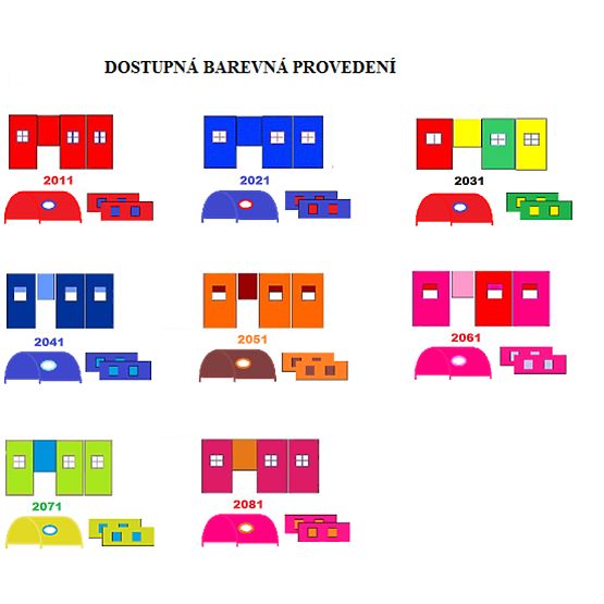 Lit enfant surélevé Gabi avec tunnel et poches - blanc