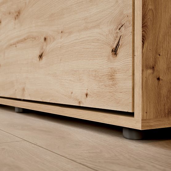 Lit escamotable KOBI VERTO 160x200 Chêne Artisan 1 pièce