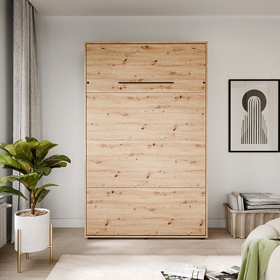 Lit escamotable KOBI VERTO 160x200 Chêne Artisan 1 pièce