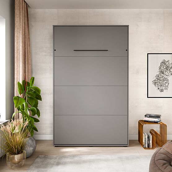 Lit escamotable KOBI VERTO 160x200 Gris 1 pièce