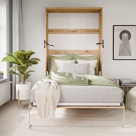 Lit escamotable KOBI VERTO 90x200 Chêne Artisan 1 pièce