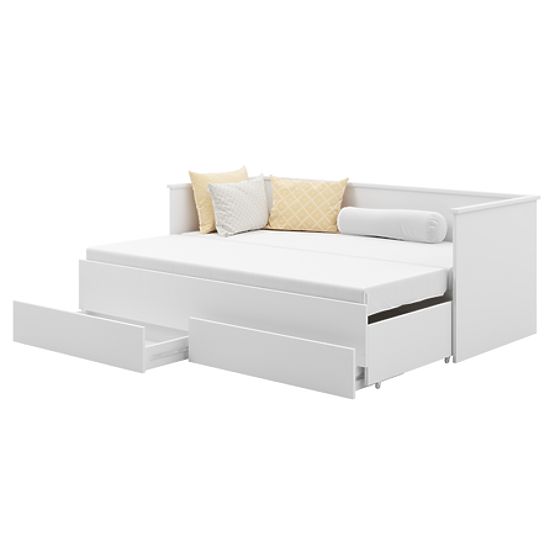 Lit gigogne HELIOS avec deux tiroirs sans matelas 200x80/200x160