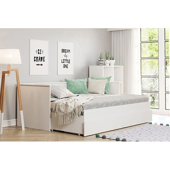 Lit gigogne HELIOS avec deux tiroirs sans matelas 200x80/200x160