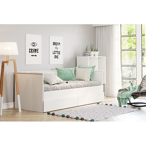 Lit gigogne HELIOS avec deux tiroirs sans matelas 200x80/200x160