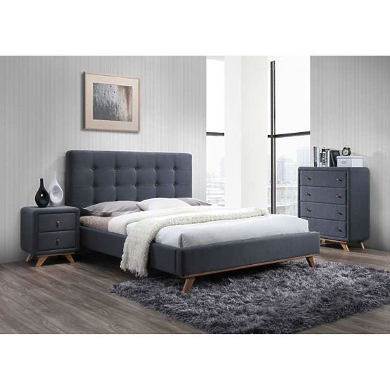 Lit MELISSA 160x200cm gris