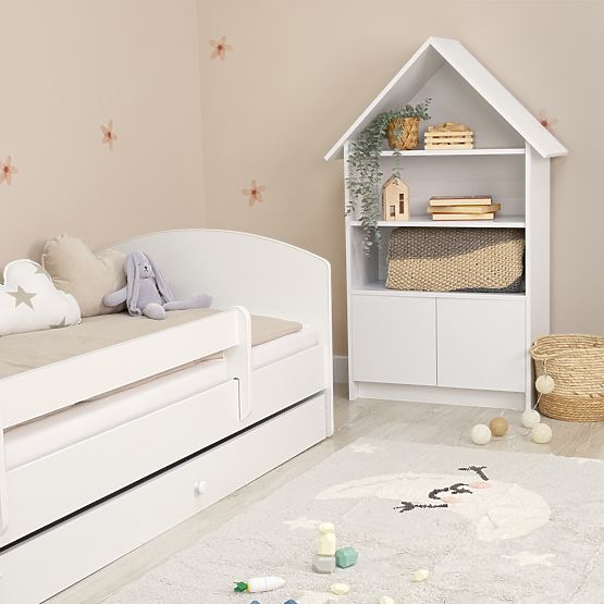 Lit enfant Ourbaby avec barrière - blanc