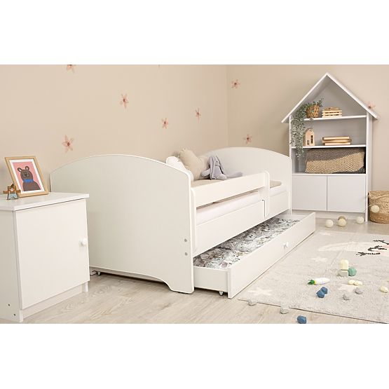 Lit enfant Ourbaby avec barrière - blanc
