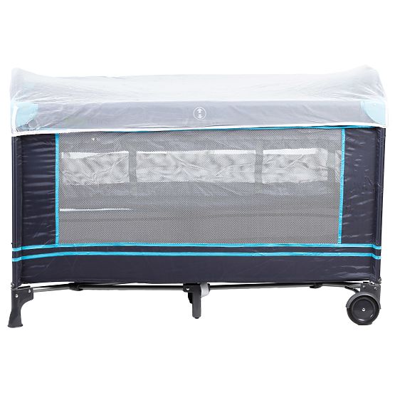 Lit de voyage anti-moustiques avec matelas - bleu foncé