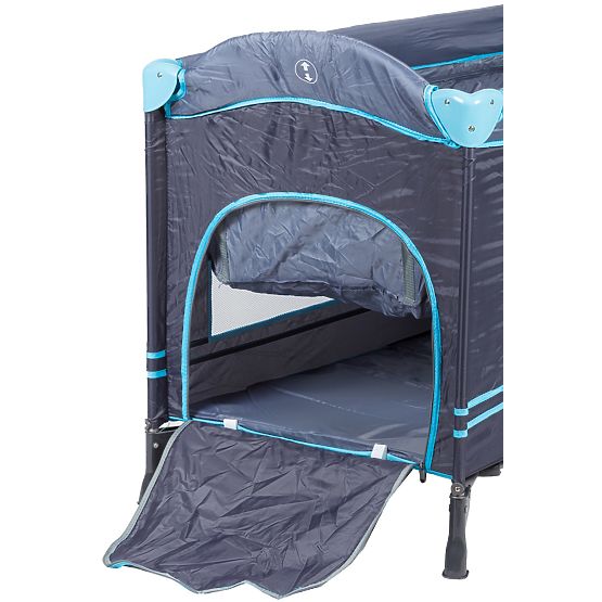 Lit de voyage anti-moustiques avec matelas - bleu foncé