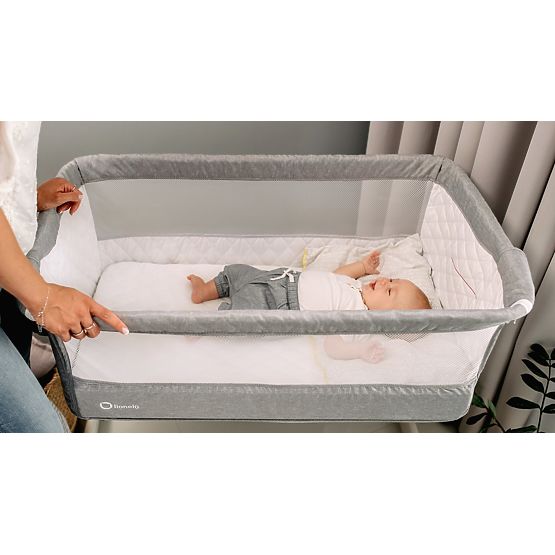 Lit parapluie pour lit parent Théo - gris clair