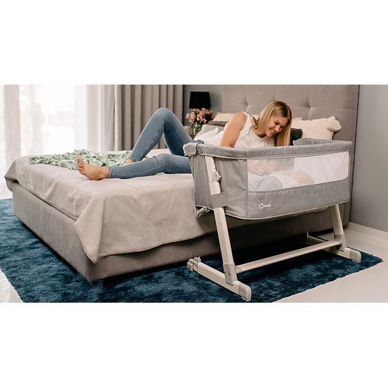 Lit parapluie pour lit parent Théo - gris clair