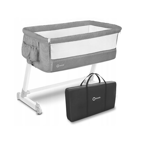 Lit parapluie pour lit parent Théo - gris clair