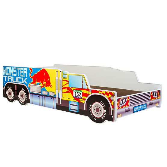 Lit simple Monster Truck 160x80 avec matelas