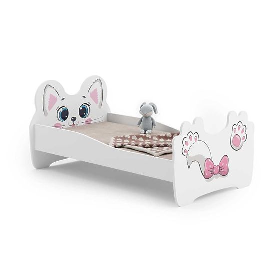 Lit simple Pink Cat 140x70 avec matelas