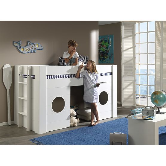 Lit mezzanine en forme de maison Freya