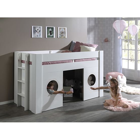 Lit mezzanine en forme de maison Freya