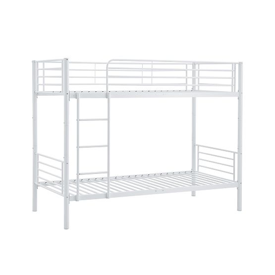 Lit superposé en métal BUNKY 200x90 cm - blanc