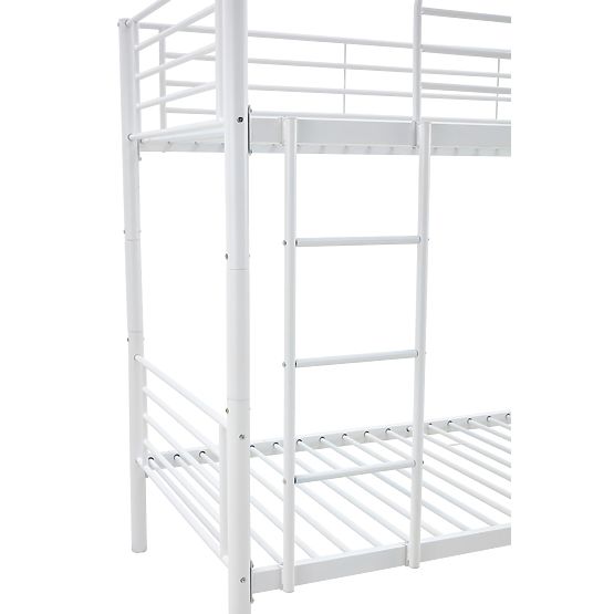 Lit superposé en métal BUNKY 200x90 cm - blanc