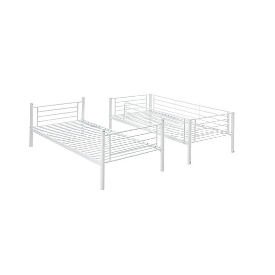 Lit superposé en métal BUNKY 200x90 cm - blanc