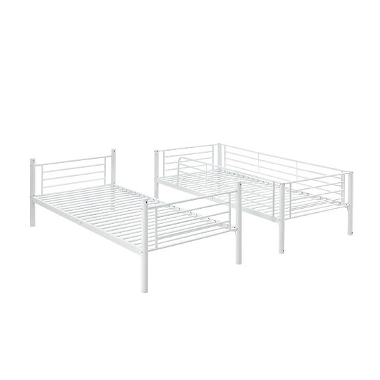 Lit superposé en métal BUNKY 200x90 cm - blanc