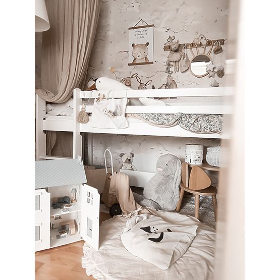 Lit superposé pour enfants Ourbaby Modo - blanc