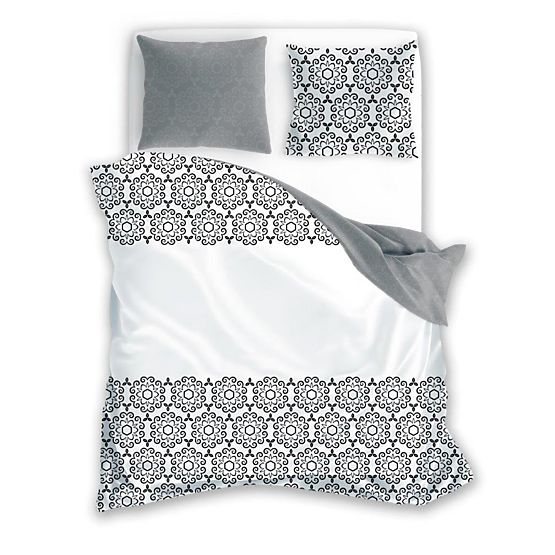 Literie coton Glamour fleurs 140x200cm + 70x90cm
