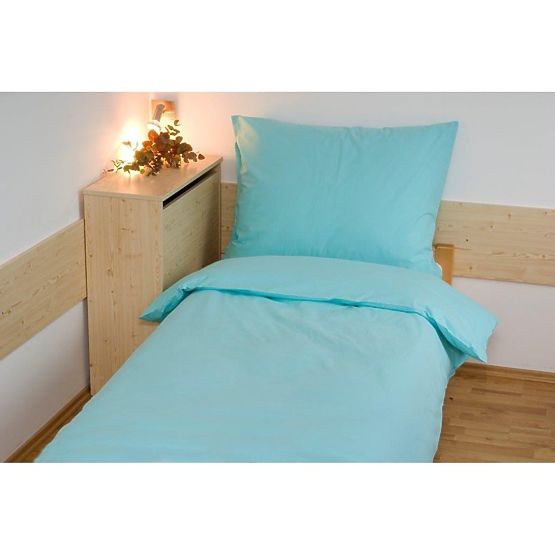 Literie en coton uni 140x200 cm - Turquoise