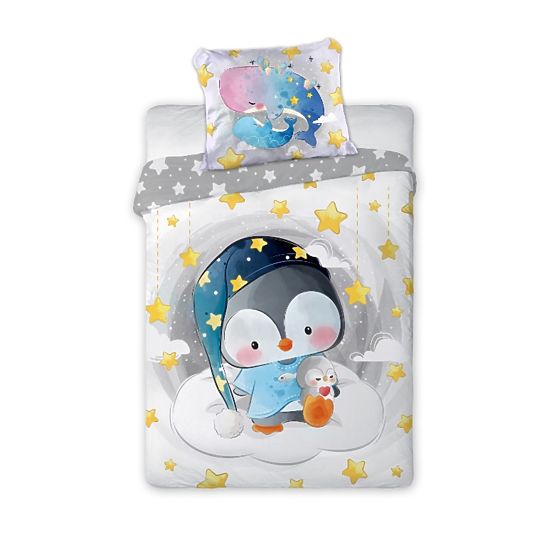 Literie enfant 135x100 + 60x40 cm Pingouin