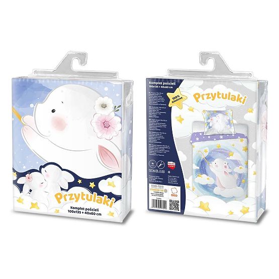 Literie enfant 135x100 cm + 60x40 cm Lapin