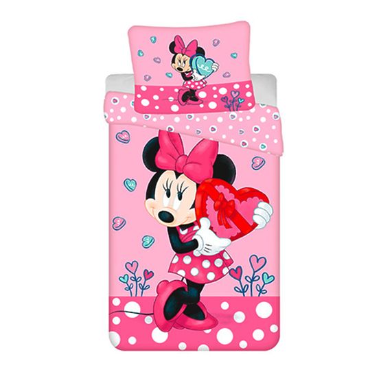 Literie enfant 140 x 200 cm + 70 x 90 cm coeurs Minnie