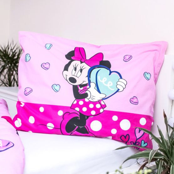 Literie enfant 140 x 200 cm + 70 x 90 cm coeurs Minnie