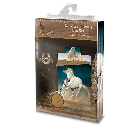 Literie enfant 140x200 cm + 70x90 cm Cheval blanc