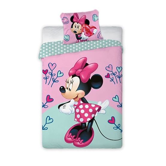 Literie enfant 140x200 cm + 70x90 Minnie Mouse