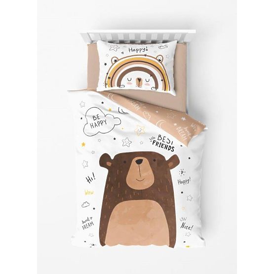 Literie enfant 140x200 cm + Ours en peluche 70x90 cm