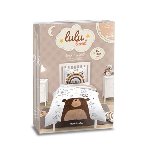 Literie enfant 140x200 cm + Ours en peluche 70x90 cm