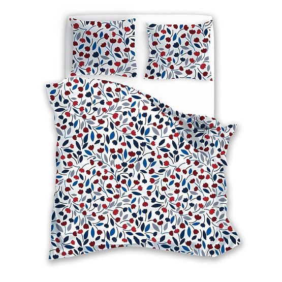 Literie microfibre Tulipes 140x200cm + 70x90cm