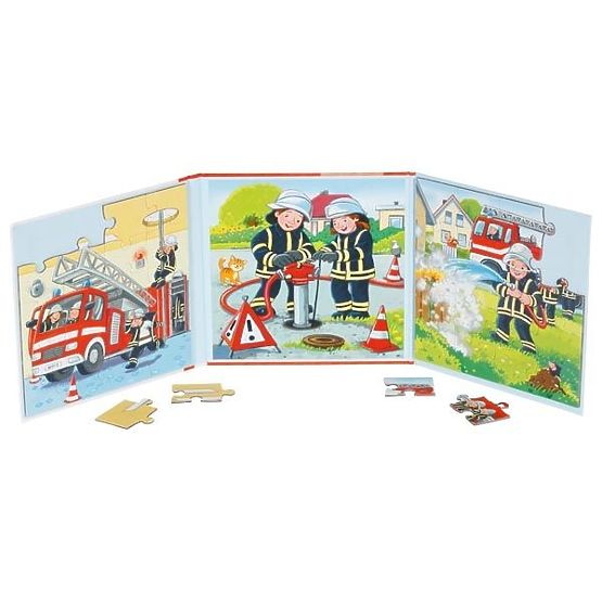 Livre magnétique puzzle Pompiers