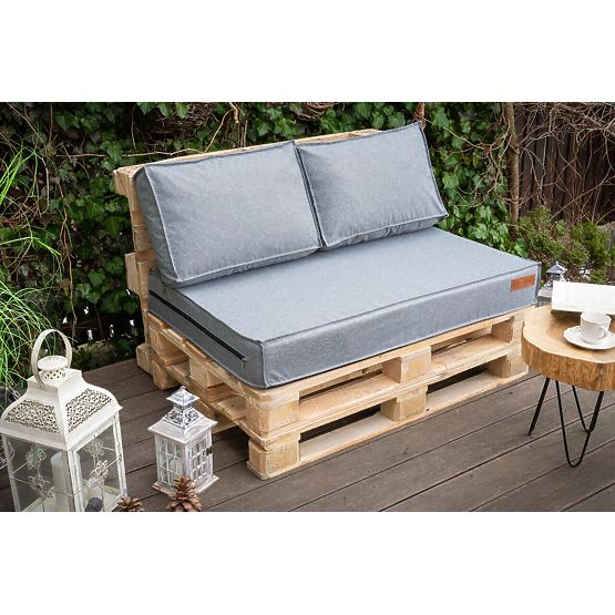 Lot de coussins pour meuble en palette - Gris clair