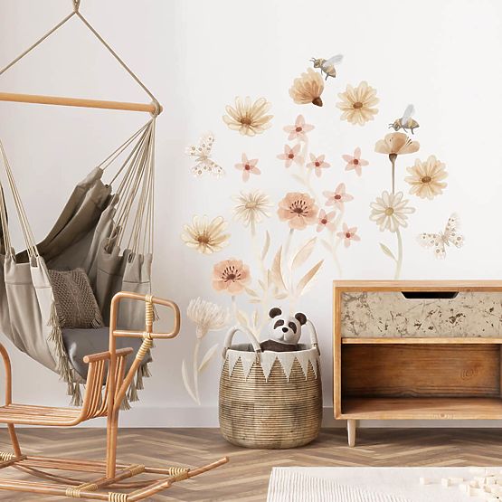 Lot de stickers muraux - Prairie