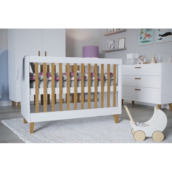 Lit enfant KUBI 120 x 60 cm - blanc