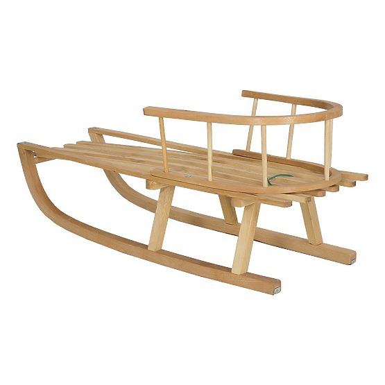 Luge en bois avec dossier