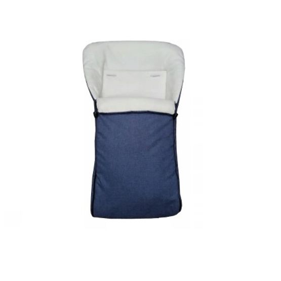 Luge pour enfants avec dossier et capuche - jeans / mélange