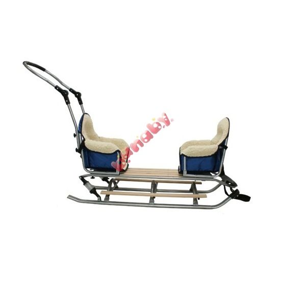 Luge pour jumeaux Duo Sport - couleur de siège gris