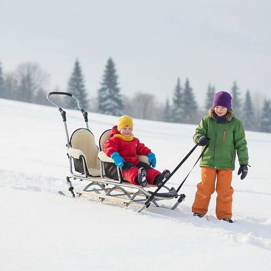 Luge pour jumeaux Duo Sport - couleur siège noir