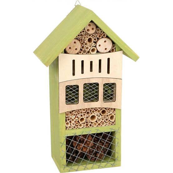 Maison à insectes en bois