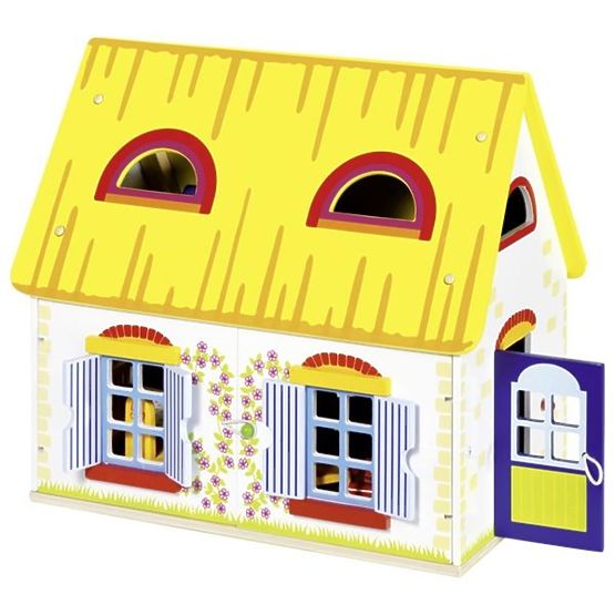 Maison de campagne pour poupées avec meubles