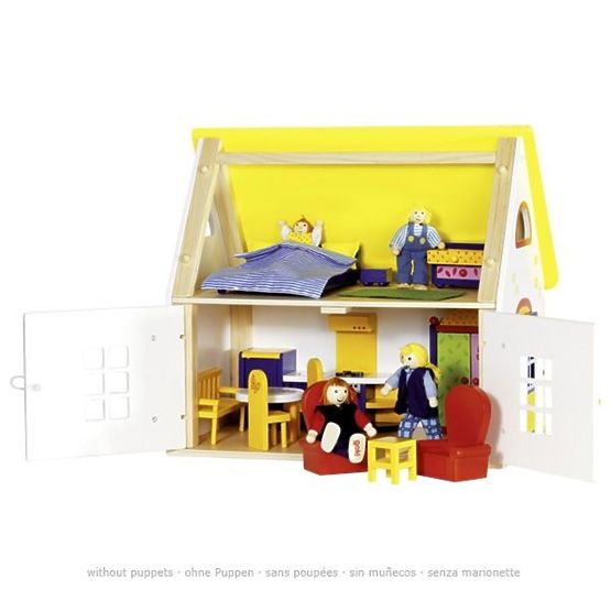 Maison de campagne pour poupées avec meubles