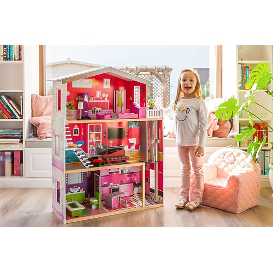Maison de poupée en bois avec ascenseur Kayla
